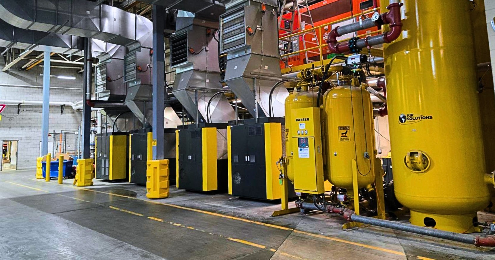 Installed compressors with dryers